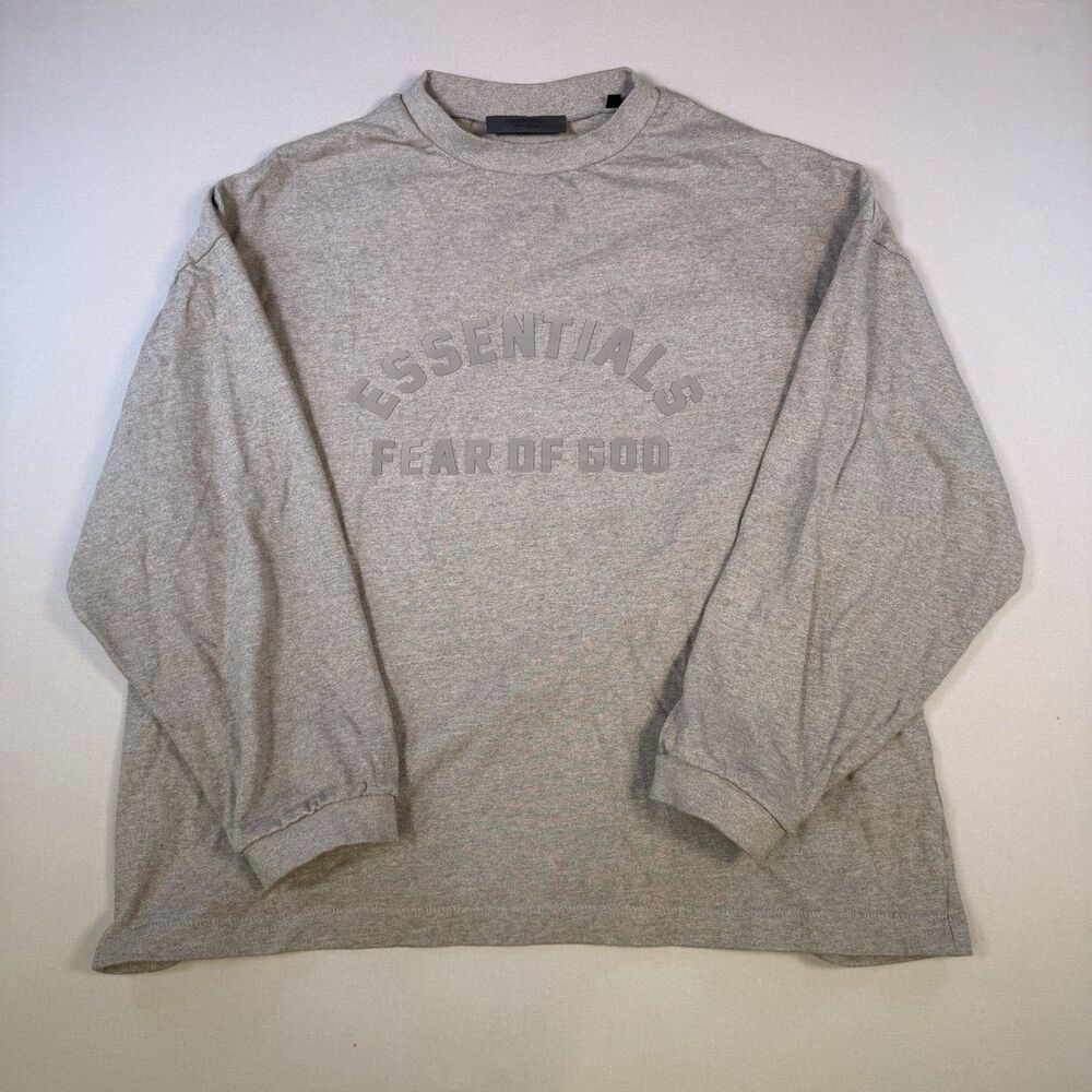 Fear of God Essentials Crewneck Sweatshirt Taupe/Copper Gray Medium FOG EUC